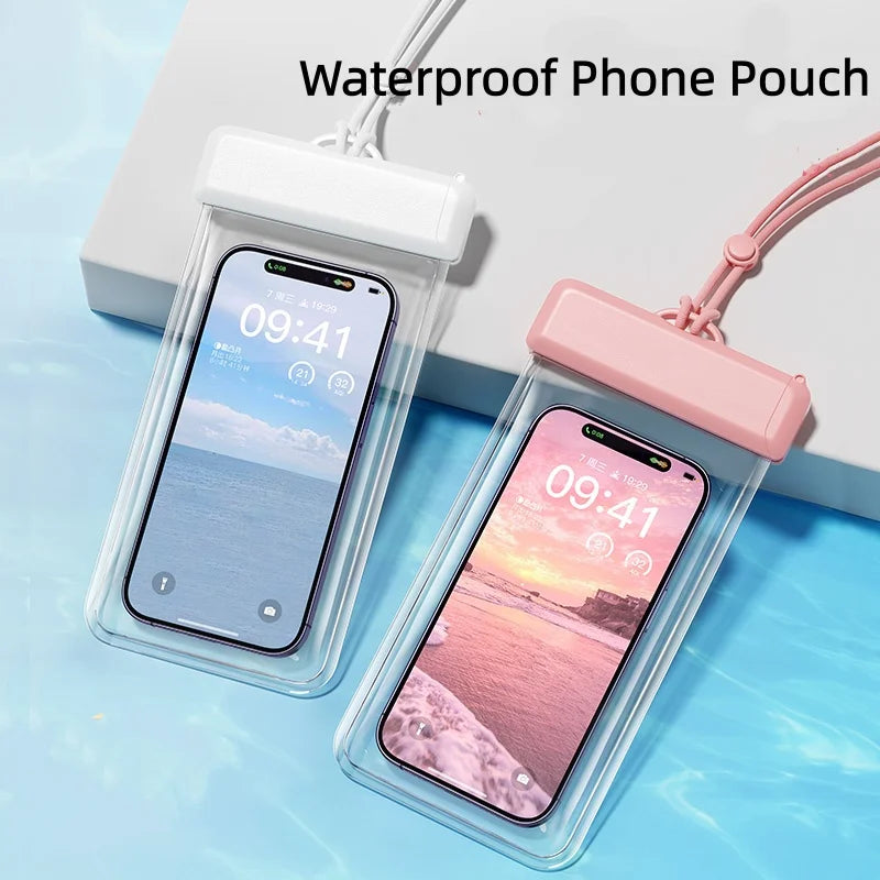 New Floating Airbag Waterproof Phone Bag Swimming Sports Bag Pouch Phone Case Touchscreen Phones Protector Cover Bags Oasis Select