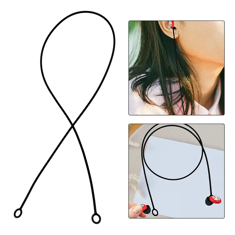 Outdoor Earplugs Earbud Lanyard Work Travel Sleep Connector Cord Anti-lost Rope Silica Gel Earphone Strap Oasis Select