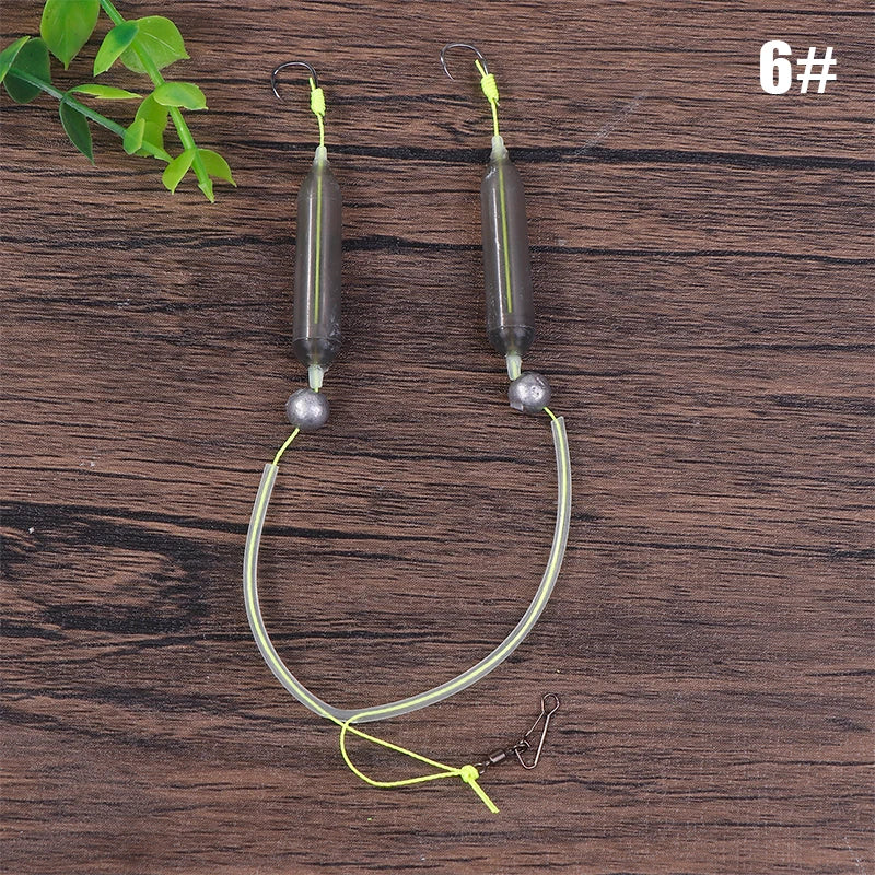 1PC Anti-separation Base Fishing Hook Double Hook For Fishing Live Bait With Double Bait Keeper Barbs High Carbon Steel@#X Oasis Select 6