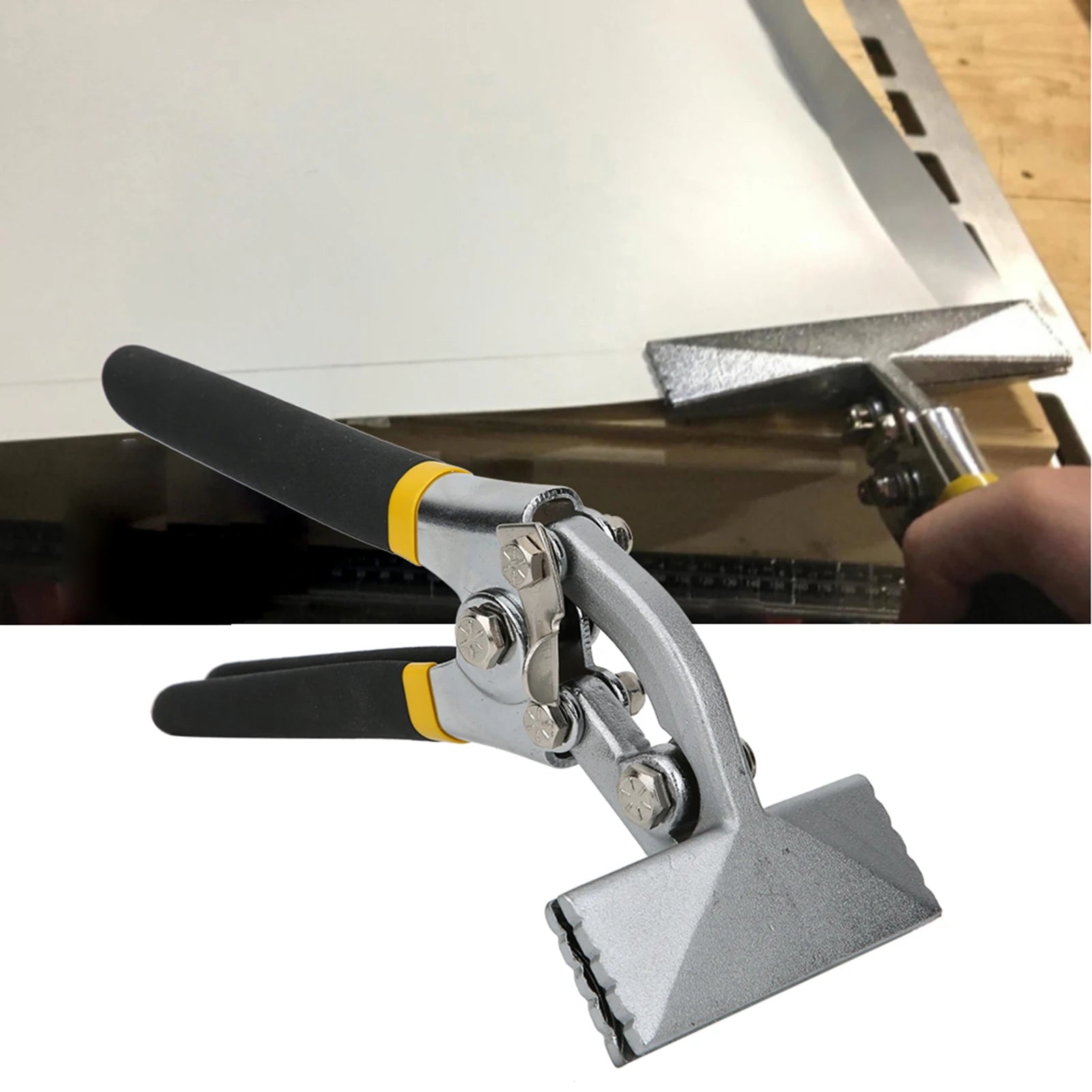 Metal Sheet Bending Pliers Manual Sheet Metal Clamp Seamer Non-Slip Handle Seaming Pliers Metal Sheet Bender Oasis Select