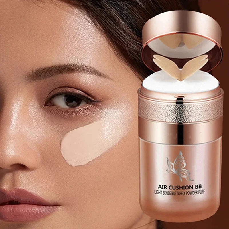 Air Cushion BB Cream Butterfly Powder Puff Moisturizing Foundation Concealer Whitening Oil-control Waterproof Makeup Cosmetics Oasis Select