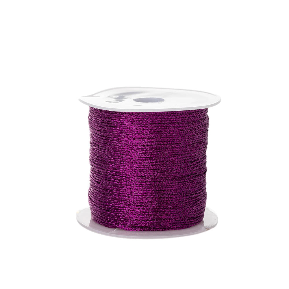 0.4mm 50m Crafts Nylon Cord For Jewelry Making Beading Braided Nylon Satin String for Bracelets Rattail Trim Chinese Knot Oasis Select Purple 0.4mmX50m