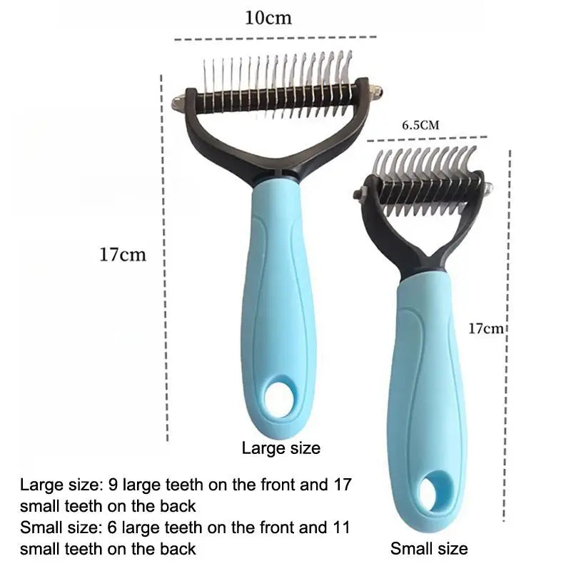 Professional Pet Deshedding Brush 2 Sided Dematting Dog And Cat Hair Remover Grooming Shedding Supplie Oasis Select