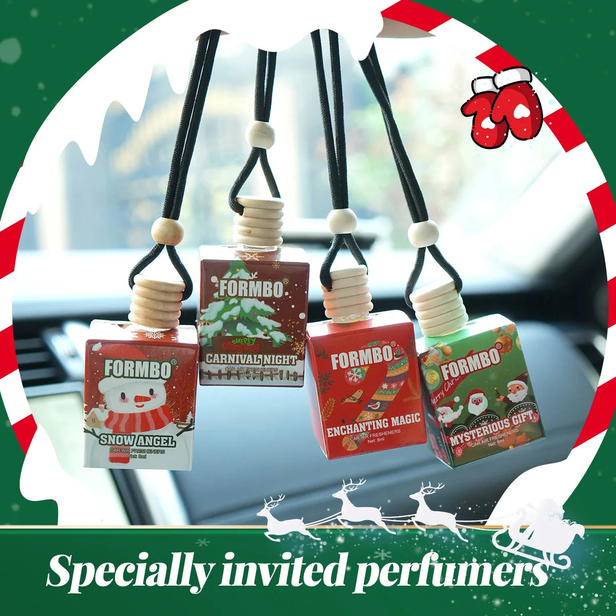 4-Pack Christmas Snowman Car Air Freshener – Lasting Fragrance Car Air Freshener Oasis Select