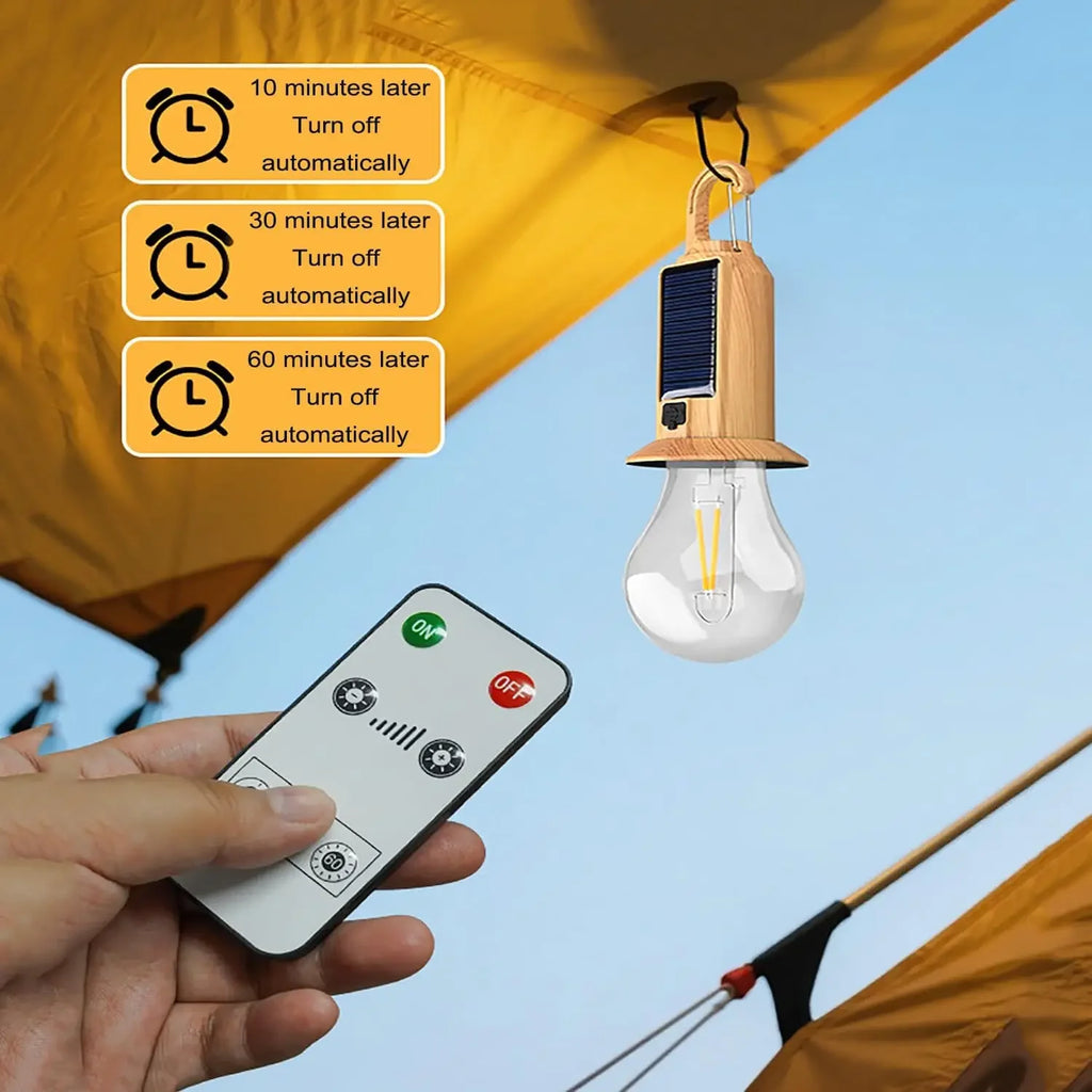 Solar USB LED Camping Lantern | Remote Control | 1–4 Pack