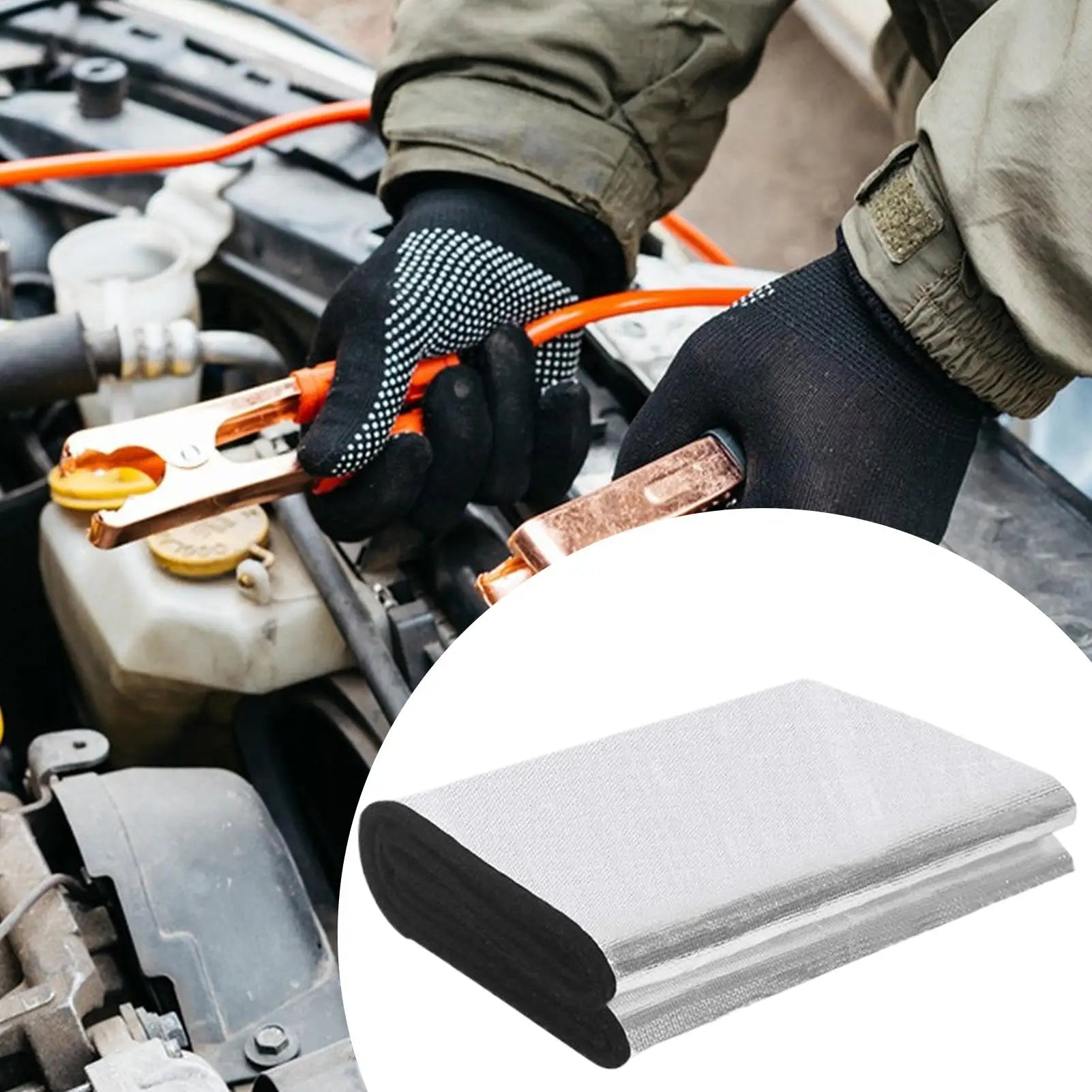 Battery Insulation Fireproof Protector 40.167.09 inch Insulation Car Battery Wrap for Trailer Boat Marine Cold Weather Winter Oasis Select