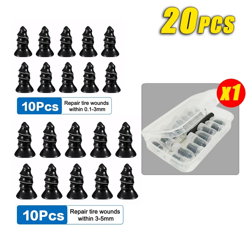 20-100PCS Car Tire Repair Nails Quick Fix Mushroom Plug Kit for Motorcycle and Electric Vehicle Vacuum Tires Car Repair Tool Oasis Select 20PCS