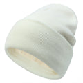 Double-layer knitted hat with fleece lining, solid color acrylic thickened cold hat, women's beanie hat for warmth Oasis Select 1