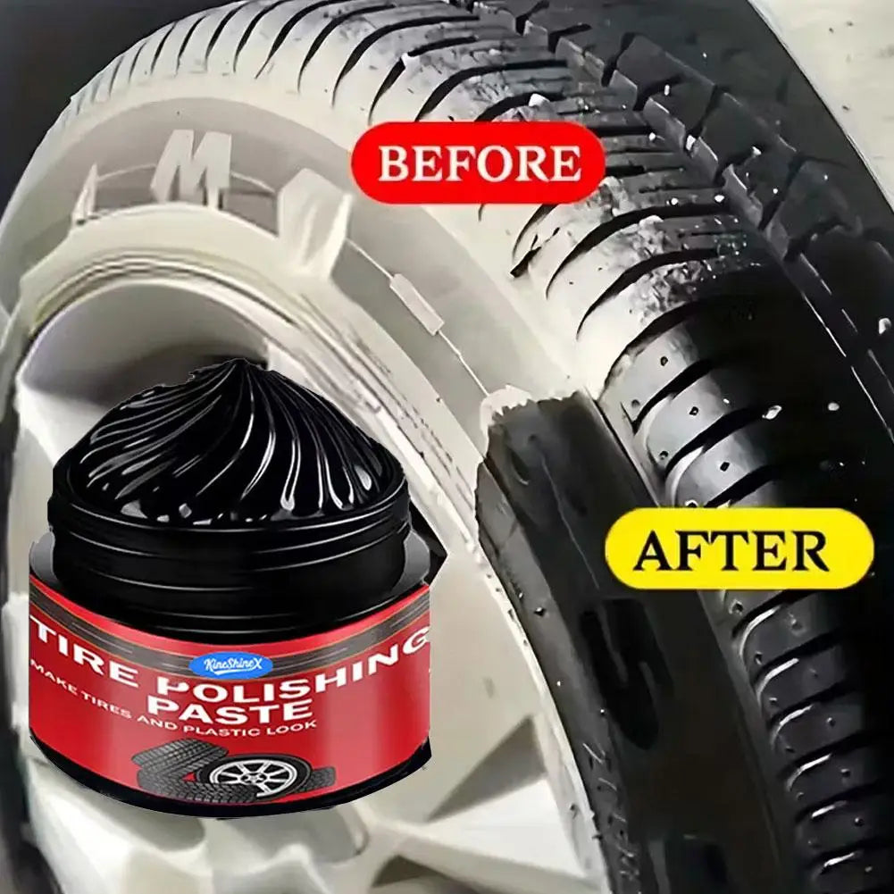 Car Tire Shine Paste 30g – UV-Resistant Rubber & Plastic Restorer