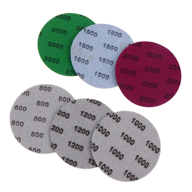 30Pcs 3 Inch 75MM Sanding Paper Set 800-3000 Grit Wet Dry Sanding Discs Hook Loop Sandpaper Abrasive Tools Fit For Metal Wood Oasis Select