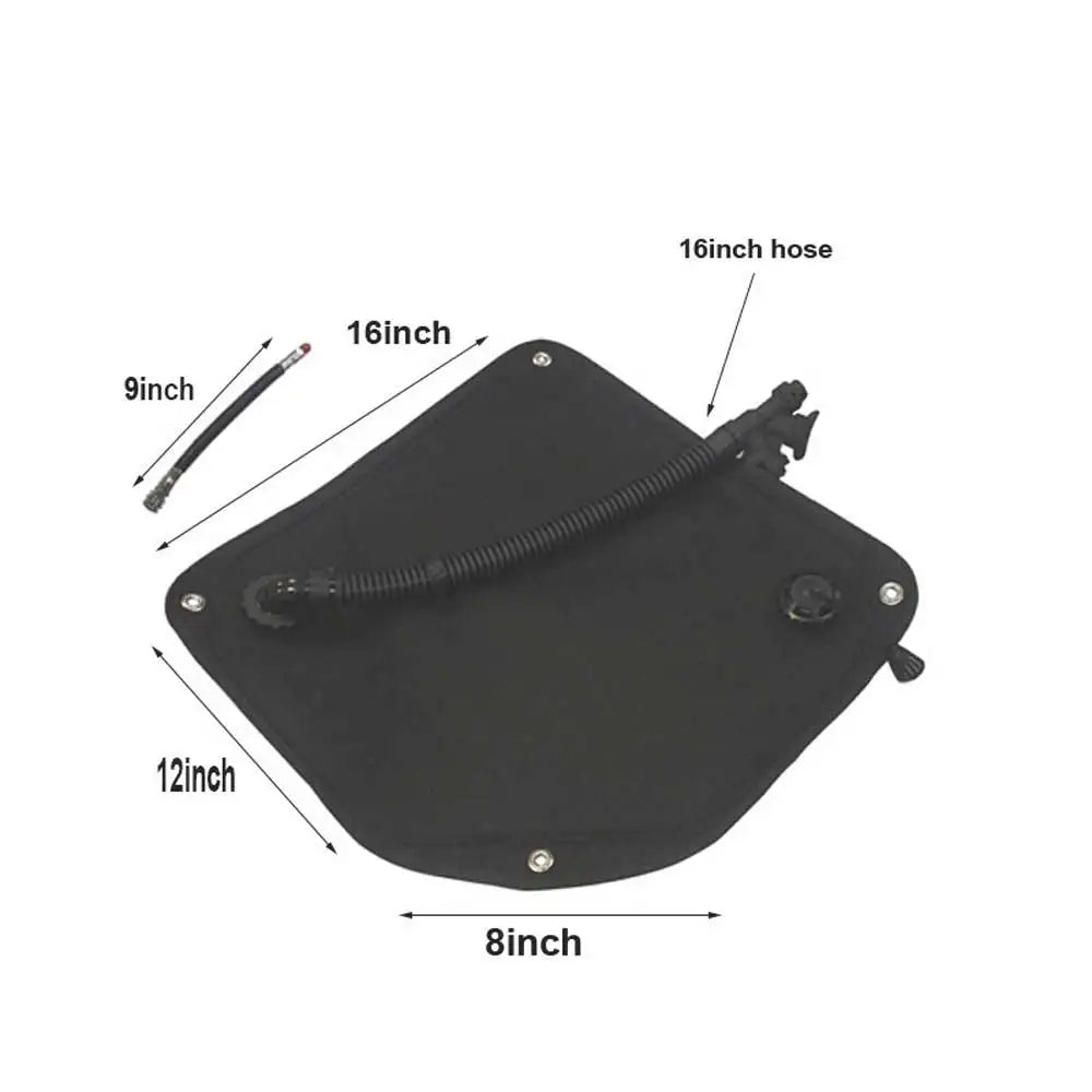 35LB Scuba Diving Buoyancy Bladder With Inflation Remote Exhaust Elbow Low Pressure Hose Oasis Select