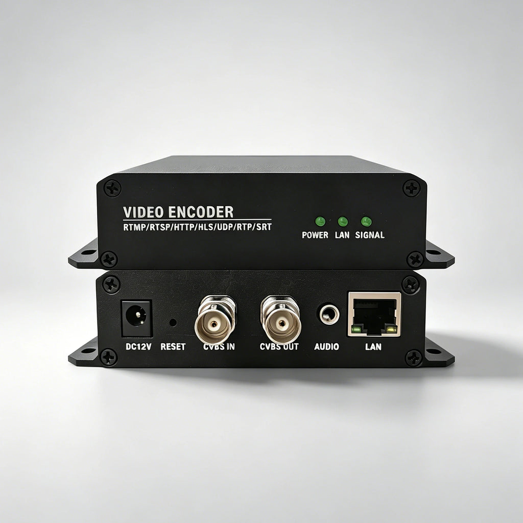 CVBS loop-out HD ，H.265 video encoder，supporting RTSP/RTMP/GB28181 surveillance for NVR recording Oasis Select