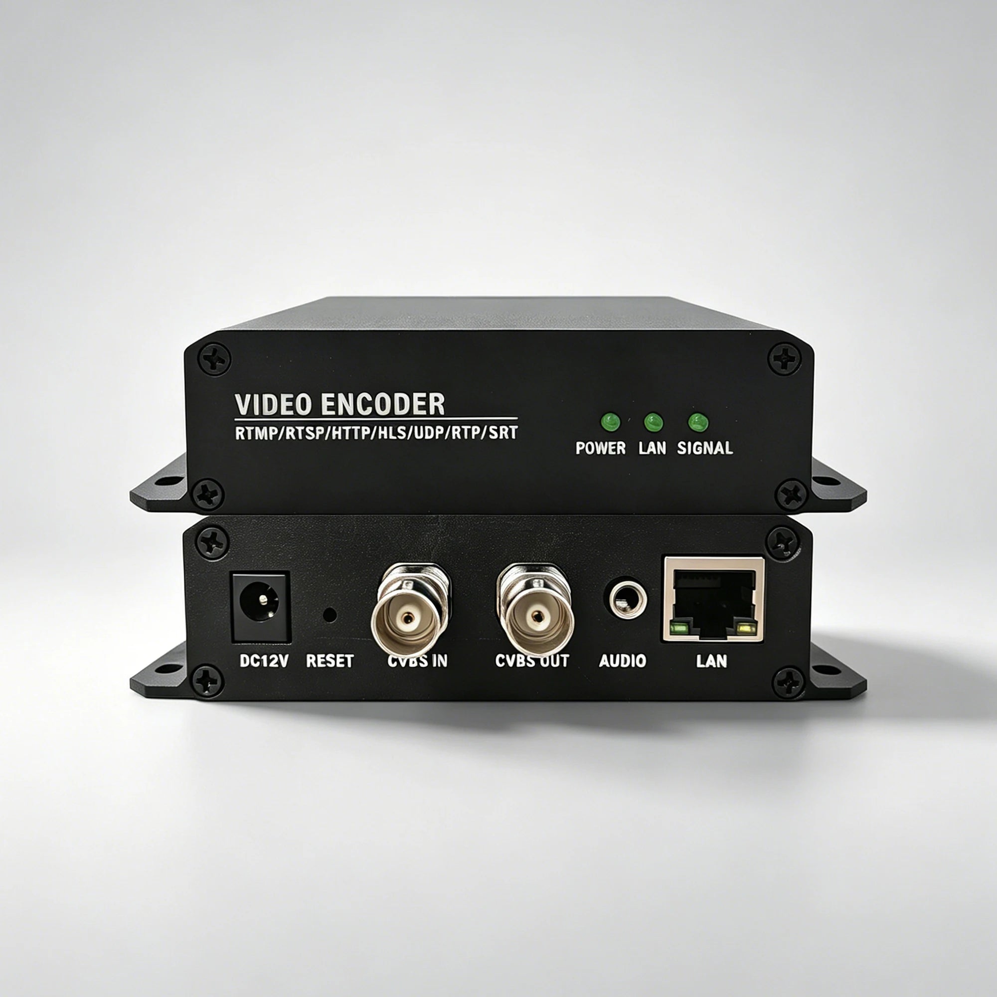 CVBS loop-out HD ，H.265 video encoder，supporting RTSP/RTMP/GB28181 surveillance for NVR recording Oasis Select