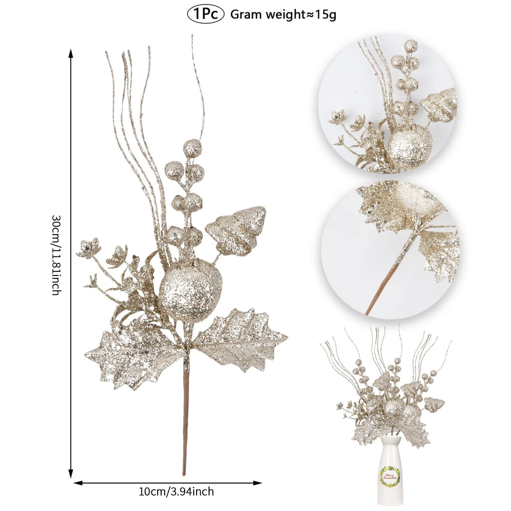 Christmas Tree Branch Ornament Decorative Picks – Festive