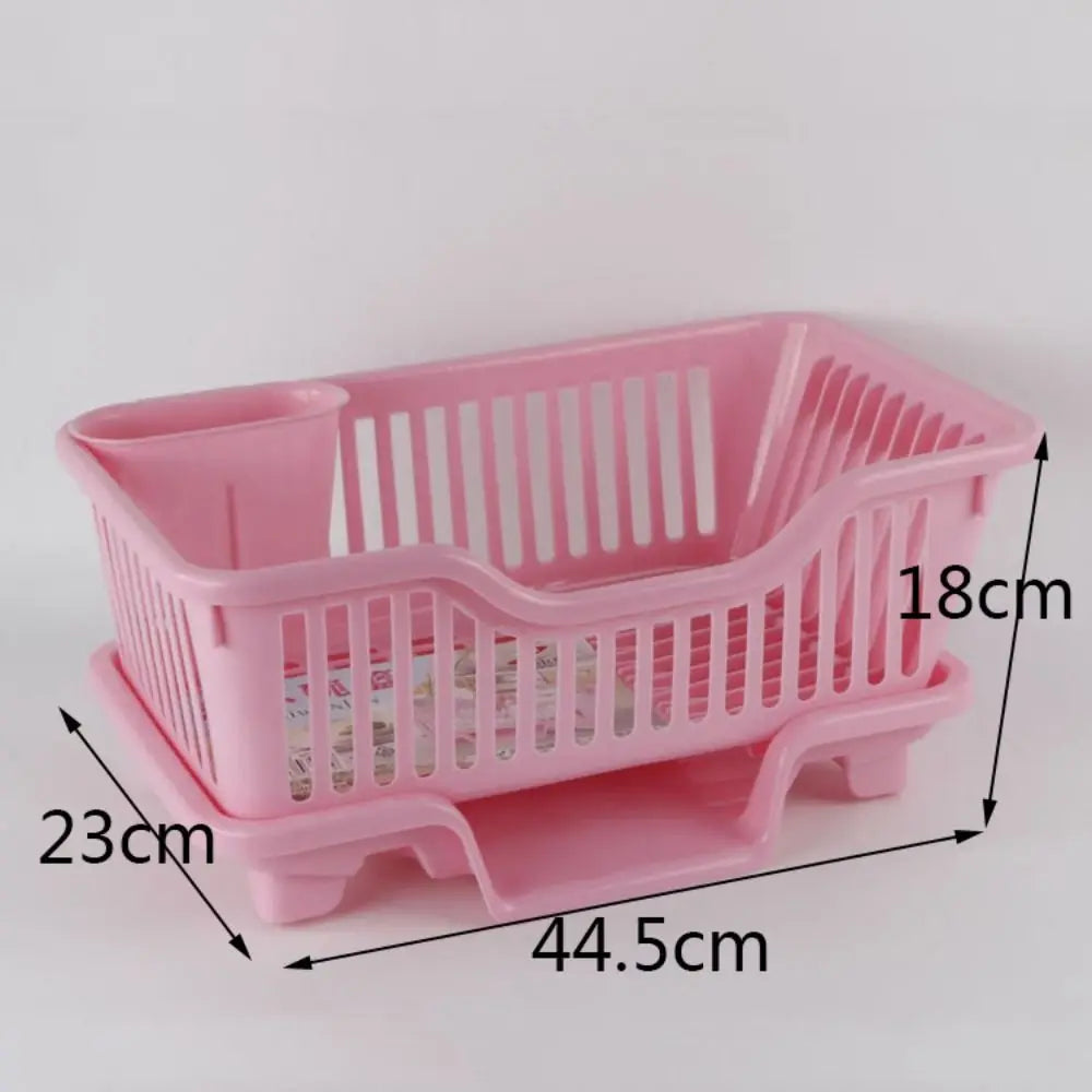 Dish Drying Kitchen Utensils Drainer Rack with Drain Board Countertop Dinnerware Plates Bowls Chopsticks Spoons Organizer Oasis Select