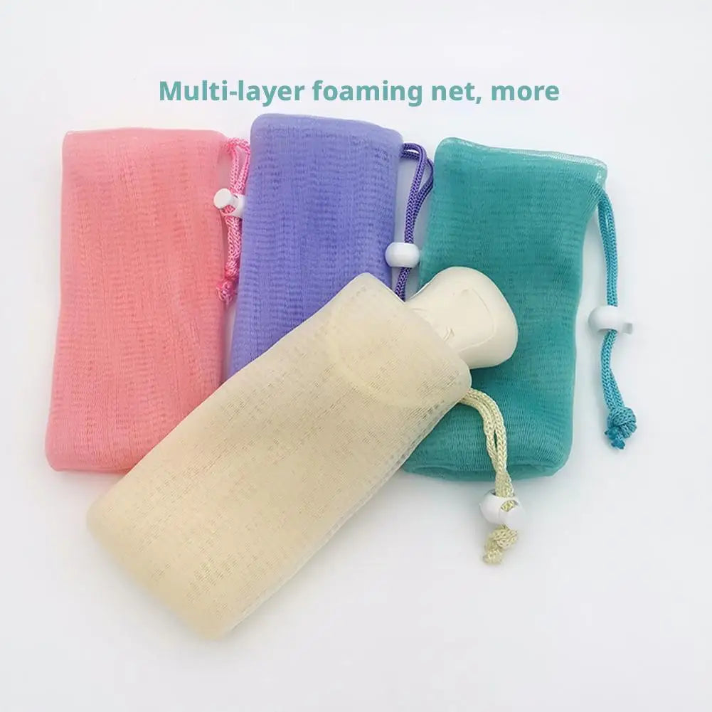 Soap Mesh Foaming Pouch Bag – Exfoliating Net for Body & Face Soap Mesh Bag Oasis Select