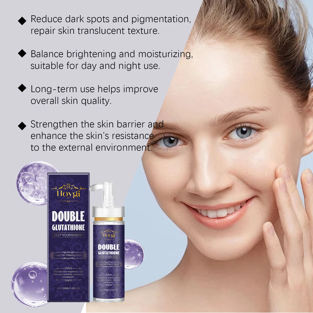 Hoygi Double Glutathione Serum – Brighten & Fade Dark Spots Face Brightening Serum Oasis Select