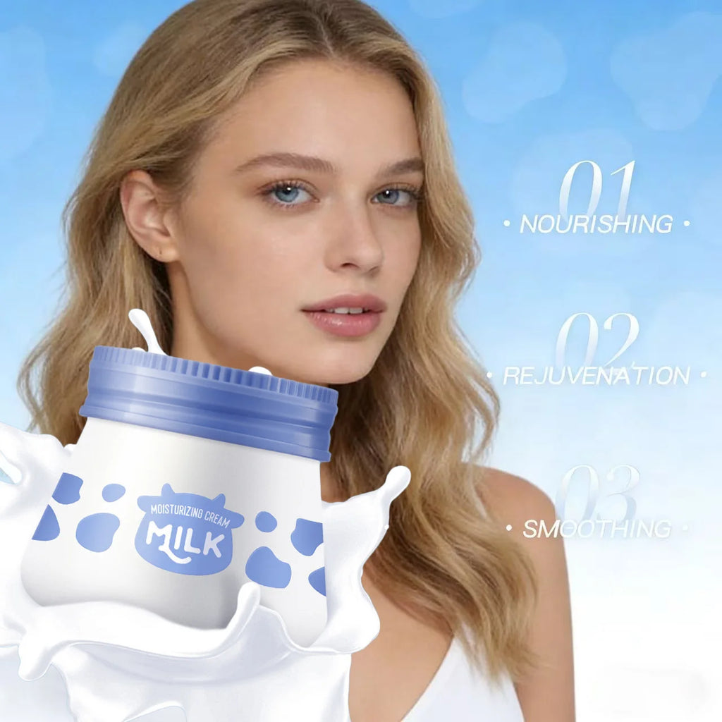 Laikou Milk Moisturizing Cream,Deep Hydration Face Cream with Milk Protein Hyaluronic Acid, Nourishing & Brightening,Lotion 55g Oasis Select
