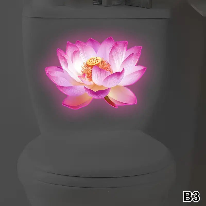 Glow-in-the-dark Toilet Stickers, Self-adhesive And Removable Stickers, Bathroom Decorative Stickers, Car Stickers. Oasis Select B3