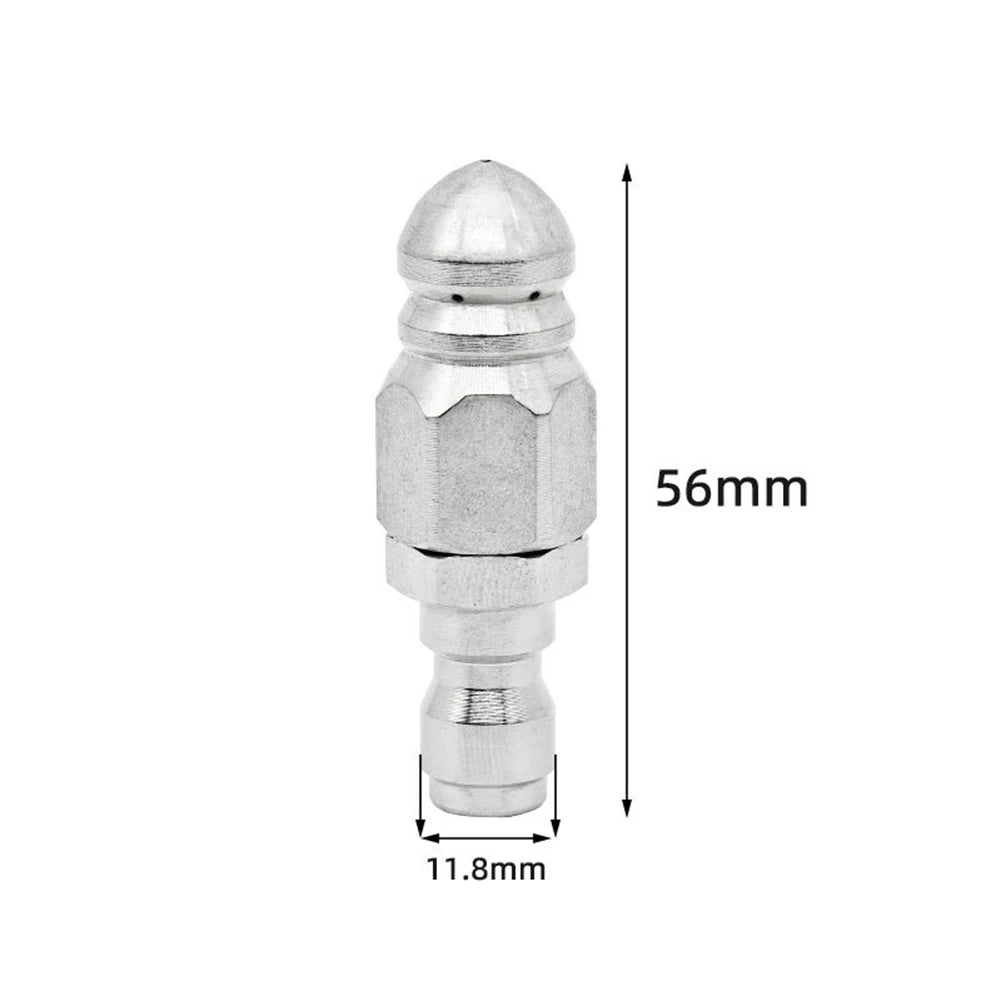 Sewer Jetting Nozzle 5000PSI With 1/4" Quick Connect Drain Cleaning Nozzle Kit Drain Hose Nozzle Tool Oasis Select
