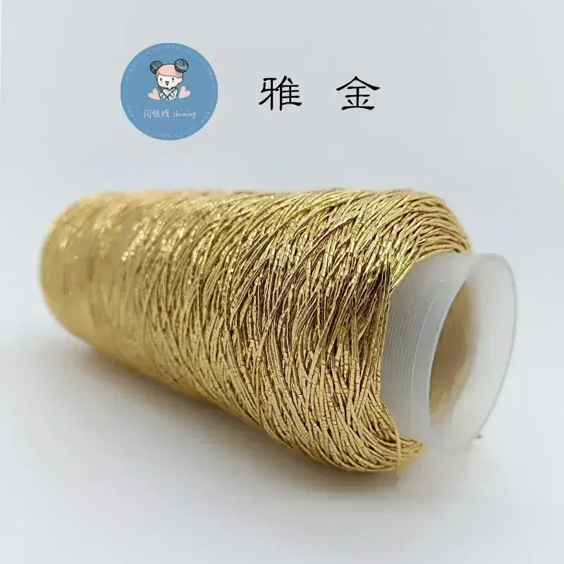 Silver Handmade Crochet Yarn Popular Style Woven Flash Core Wire 200g Ball for Small Bag Knitting Needle Craft Supply Oasis Select Gold