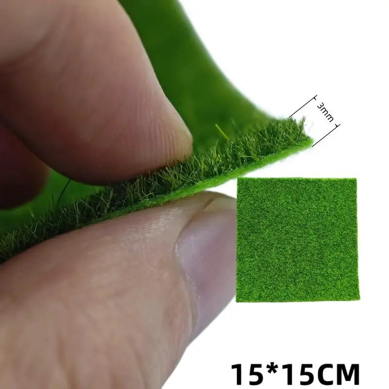 Artificial Grass Mat 15/30cm Square – Fake Lawn Carpet 3/5/8mm