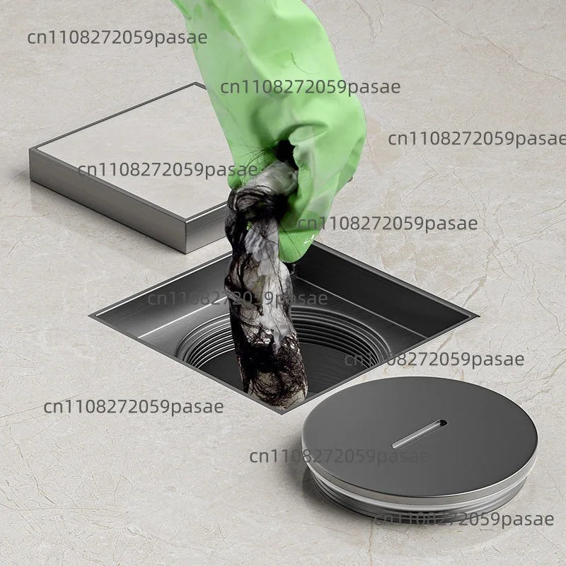 304 Stainless Steel Tile-Inlay Floor Drain Maintenance Access Port