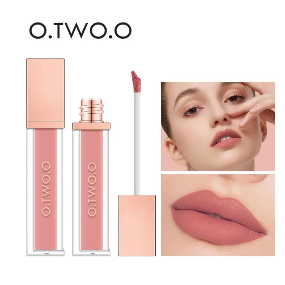 O.TWO.O Velvet Matte Liquid Lipstick – 12 Shades Waterproof