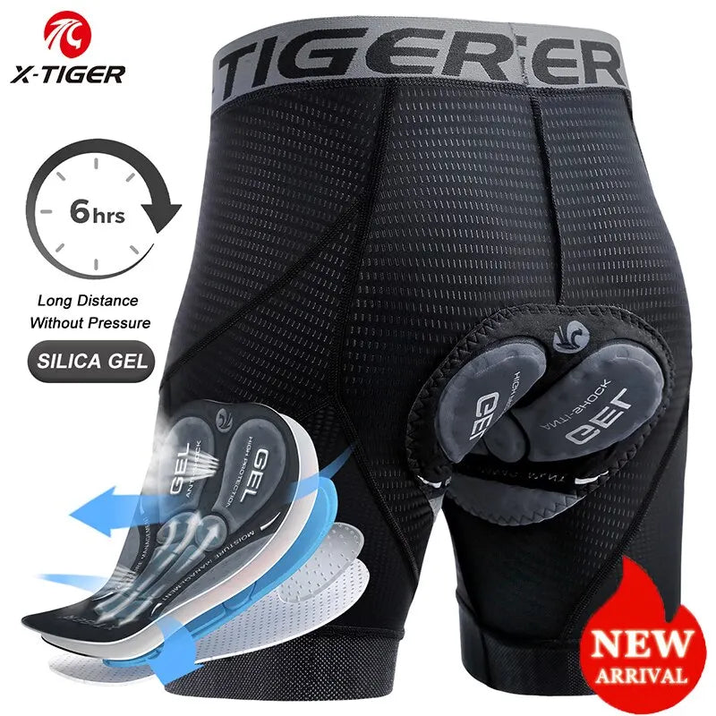 X-TIGER Cycling Shorts Breathable Mesh Cycling Underwear Gel Pad Shockproof MTB Bike Shorts Dropshipping Bicycle Underwear Oasis Select XM-DNK-36002 M