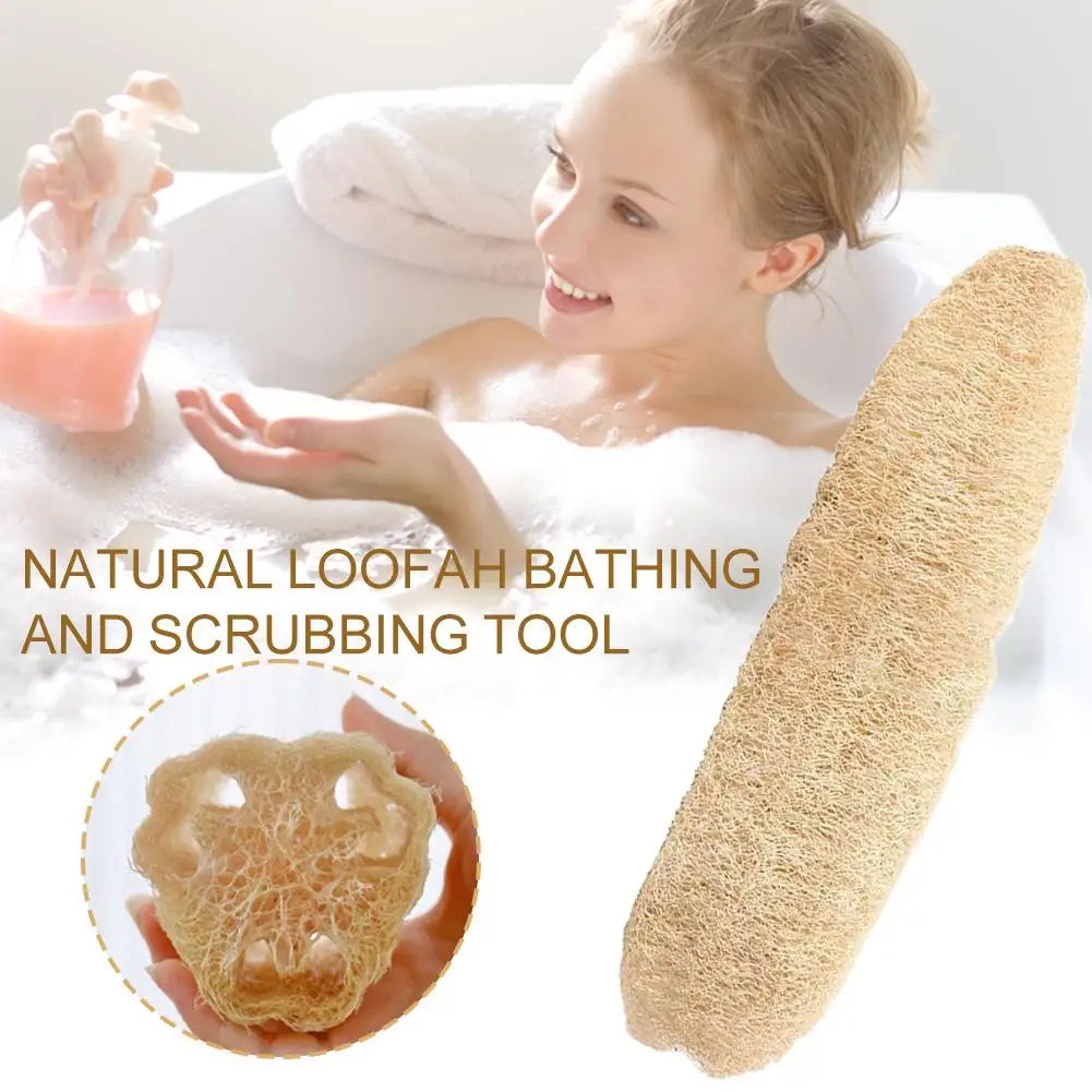 1PC Natural Loofah Sponges Organic Loofahs Natural Luffa Body Wash Sponge, Exfoliating Scrubber, Remove Dead Skin, Made Soap,Spa Oasis Select