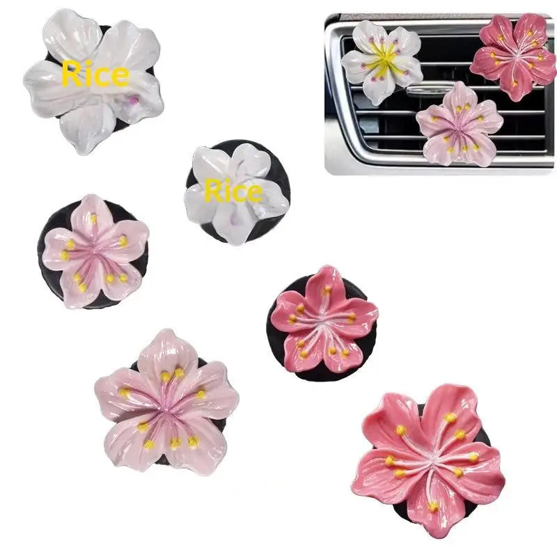 2pcs Car Perfume Clip Flower Air Outlet Decorations Car Air Conditioner Air Vent Personalized Interior Decoration Accessories Oasis Select