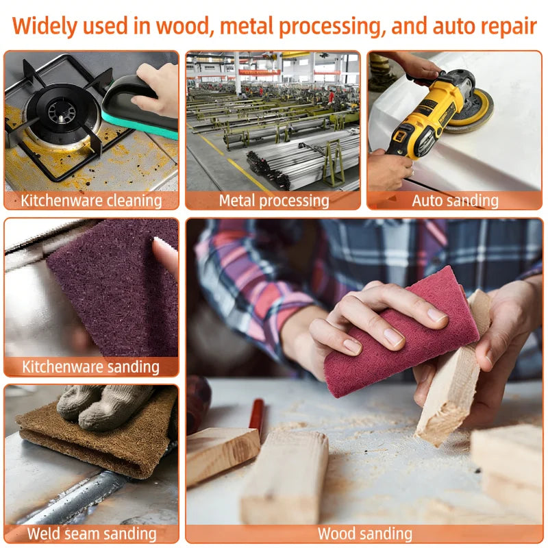 5M Brushed stainless steel Scouring pad Abrasive Tools Rust removal Polishing for industry Metals Wood Paint Hand brush Tool Oasis Select