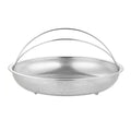Stainless Steel Steaming Tray & Drain Basket with Handles
