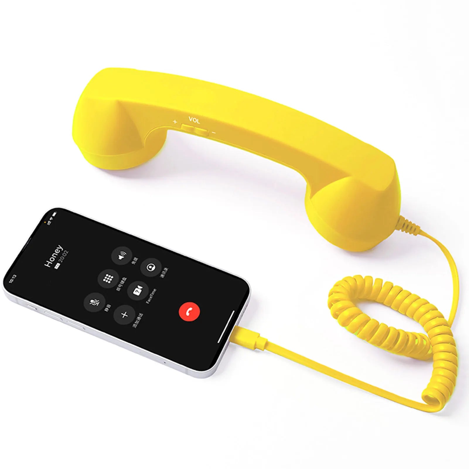 Retro Type-C Phone Handset | Vintage Wired Receiver for Smartphones Retro Phone Handset Oasis Select yellow