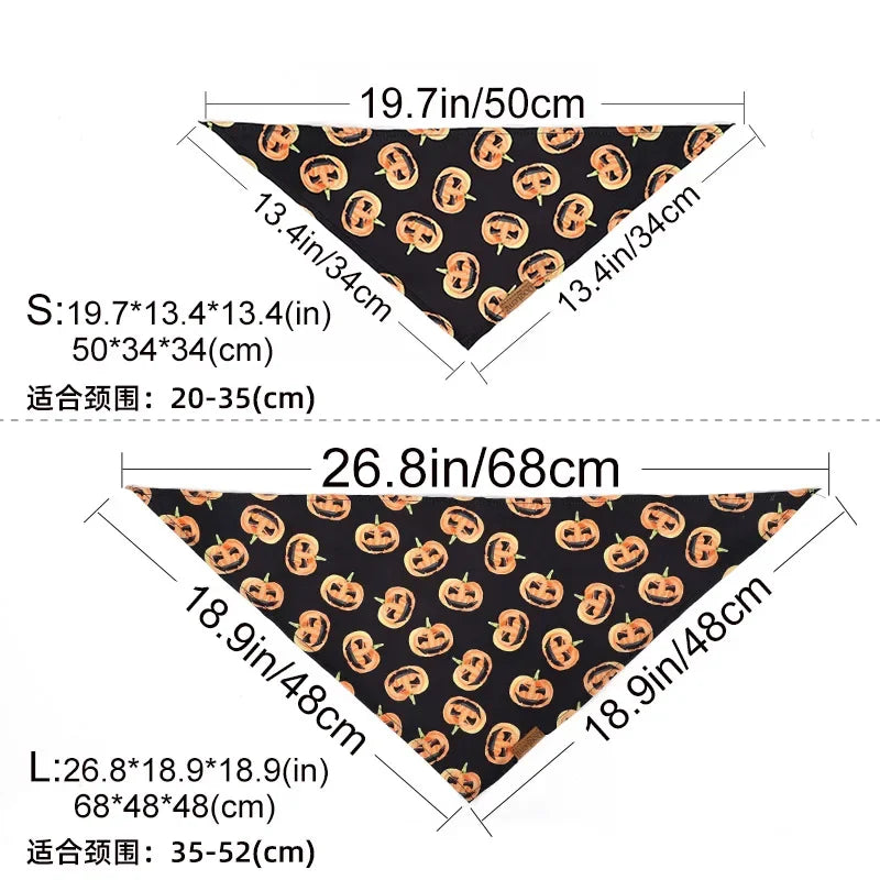 Dog Pet Triangle Towel Halloween Party Dog Bandana Adjustable Pet Scarf Bib For Dogs Pet Dog Grooming Accessories Oasis Select