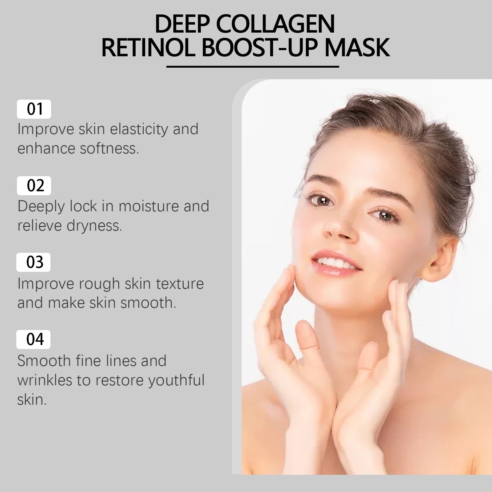 Collagen & Retinol Face Mask – Firming, Anti-Aging Hydrogel Collagen Face Mask Oasis Select