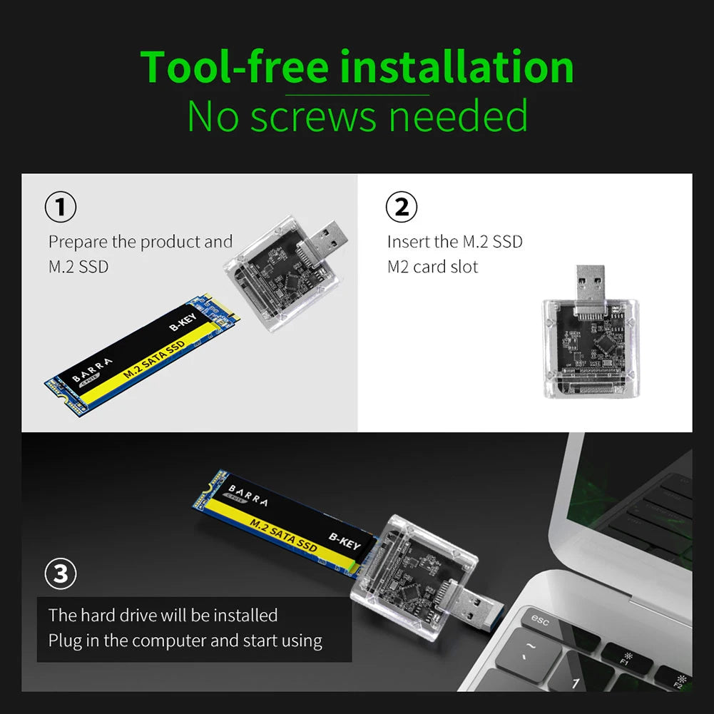 M.2 SATA SSD Enclosure USB 3.0 Gen 1 5Gbps External Case SSD Enclosure Oasis Select