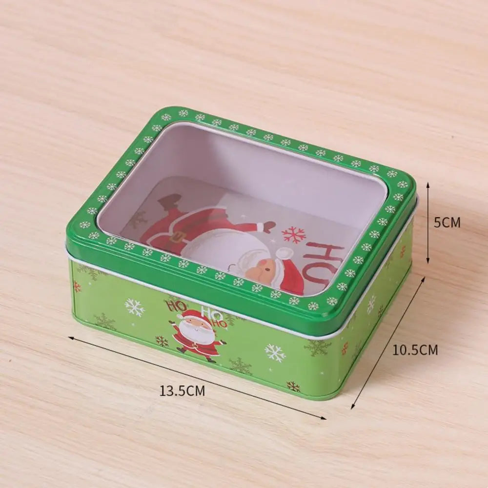 Christmas Metal Tin Candy Cookie Gift Box | Festive Packaging