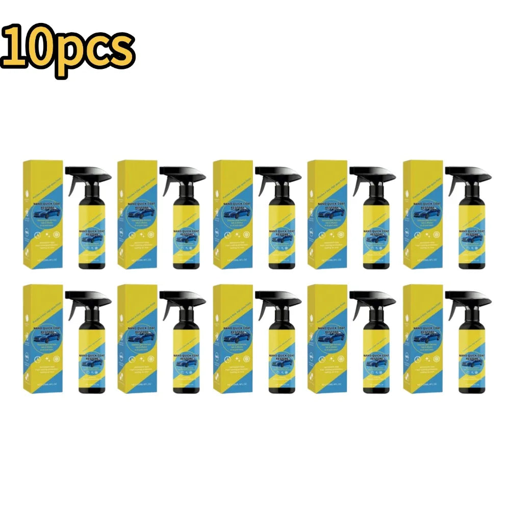 Car Automotive Nano Ceramic Coating Spray Hydrophobic Paint Sealant Polishing Liquid High Gloss Long Lasting Protection Oasis Select 10pcs