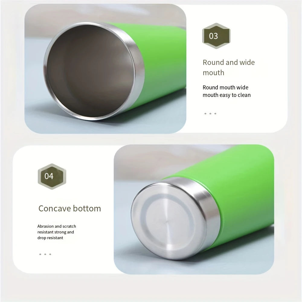 8pcs lusella Tumbler 16oz Stainless Steel Beer Mug, Double Wall Vacuum Insulated Tumbler, Cup Lid with Bottle Opener, Keeps Oasis Select