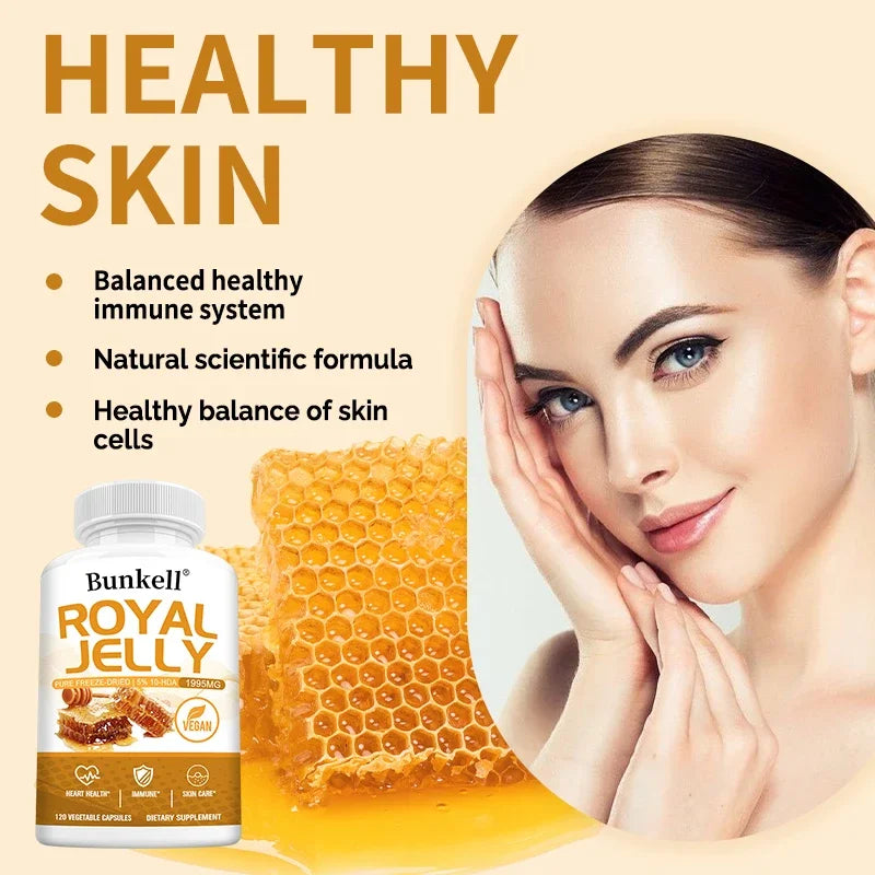 Royal Jelly 1995mg – Immune, Joint & Heart Support Capsules Royal Jelly Supplement Oasis Select