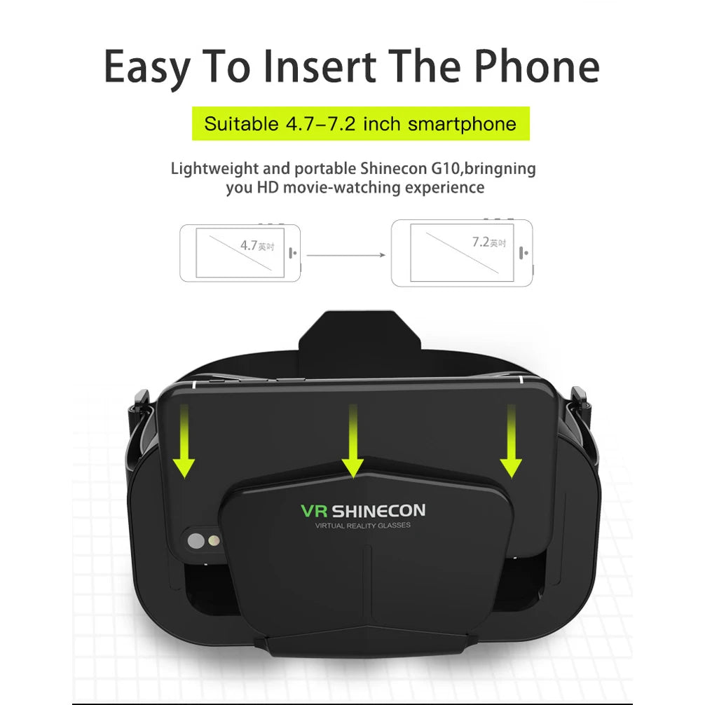 Shinecon VR Headset 3D Glasses for iOS & Android Smartphones