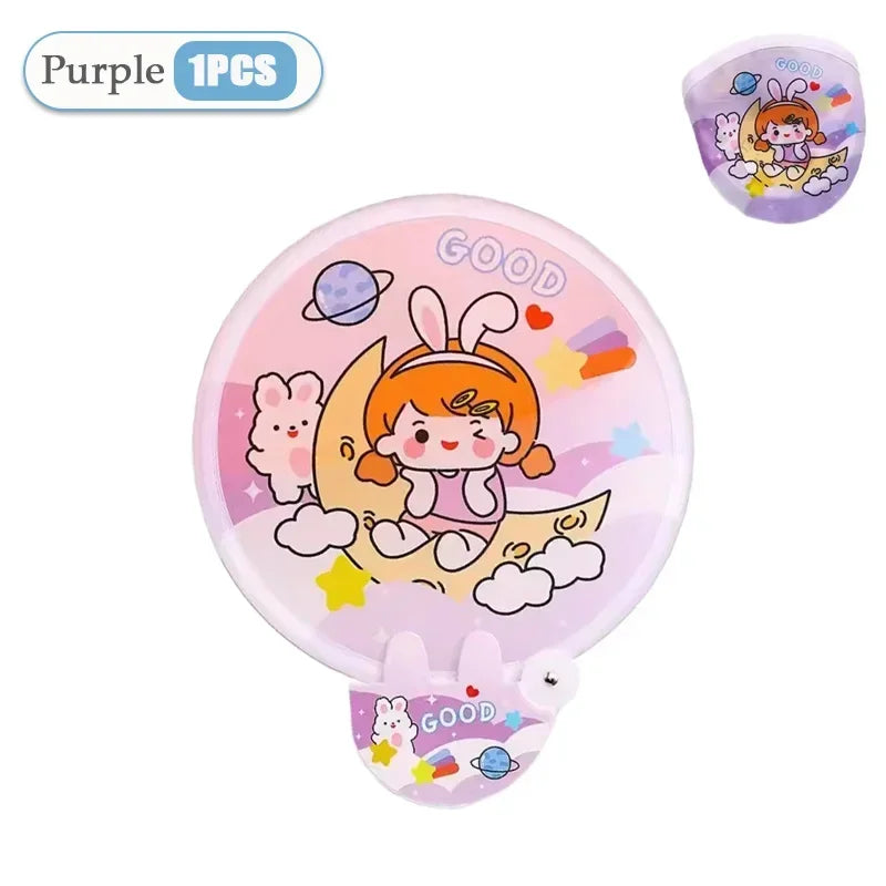 1-20PCS Mini Handheld Folding Fan with Handle Cute Portable Chinese Style Summer Cooling Gift for Travel Outdoor Party Essential Oasis Select Purple-1PC