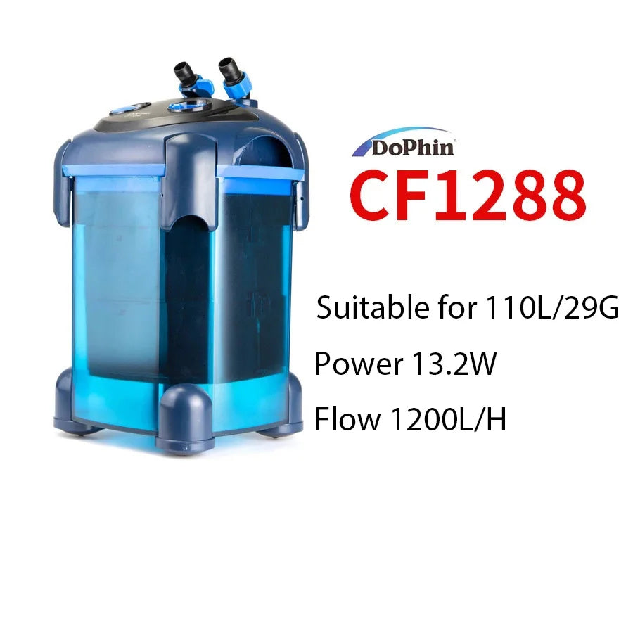 Dophin Aquarium External Filter Silent Fish Tank Clean Water UV Lamp Oasis Select CF-1288 220-240v 50hz
