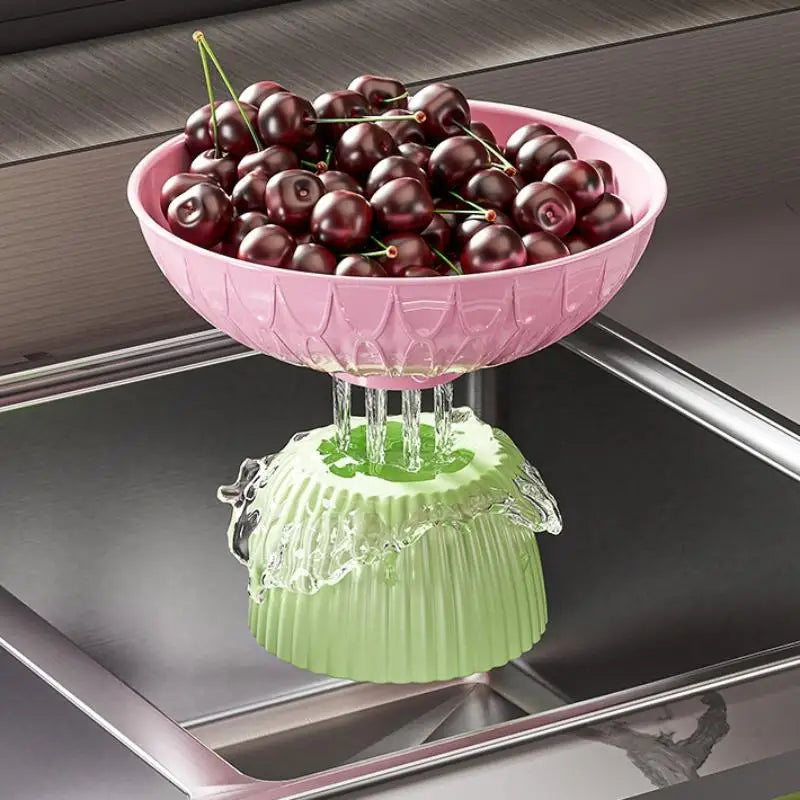 Sophisticated Jumbo Washable Fruit Bowl with Stand - Stylish, Sanitary Tabletop Manager and Decorative Focal Point Oasis Select