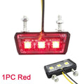 Waterproof 12V Universal Motorcycle License Plate LED Light Motorcycle License Light Rear Tail Lamp Indicators Motorbike Parts Oasis Select Red