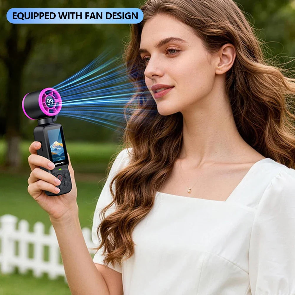 1080p Pocket Vlog Camera – 180° Rotatable Lens & Cooling Fan