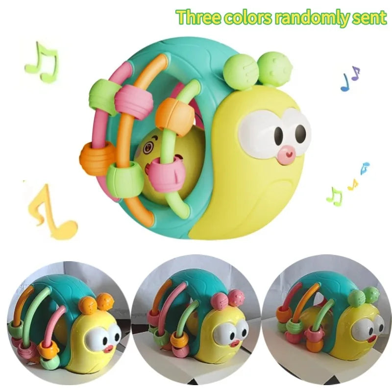 Baby Balls Rattle Comforter Toy Soft Hand Grasp Ball Educational Sensory Toys Activity Baby Crawling Toys 0 6 12 Months Oasis Select yellow snail