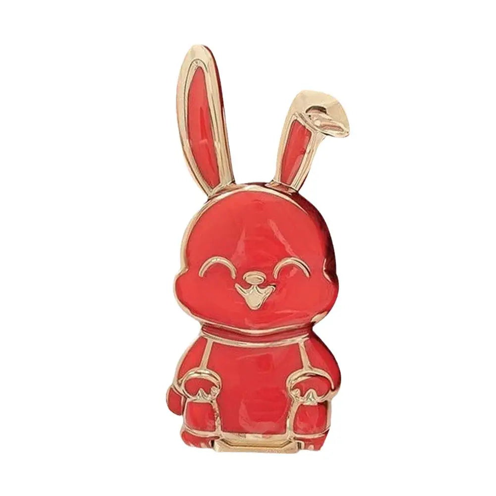Cute Cat Phone Stand & Finger Holder with Makeup Mirror