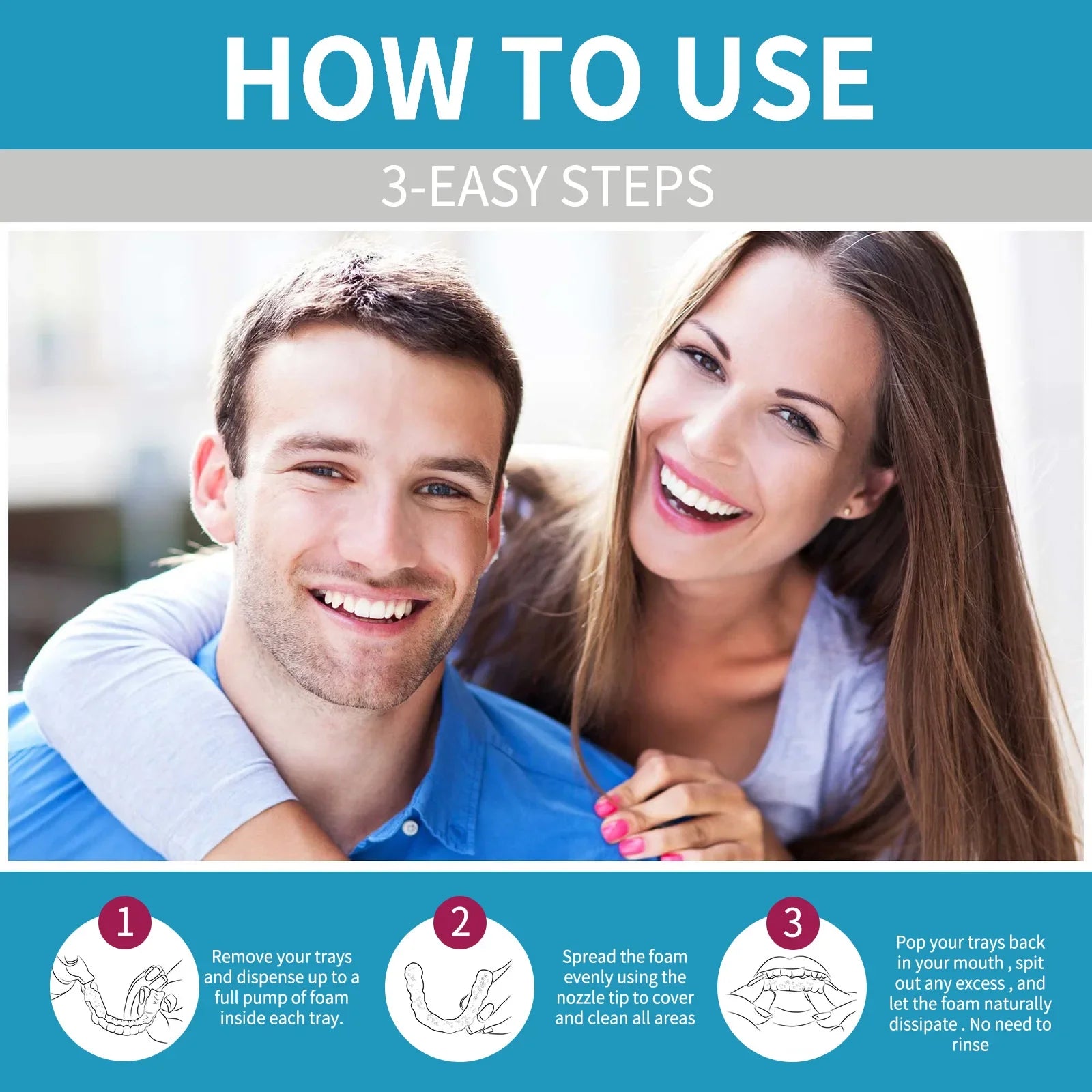Eelhoe Aligner & Denture Cleaner Foam – Whitening 30ml Denture Cleaner Foam Oasis Select